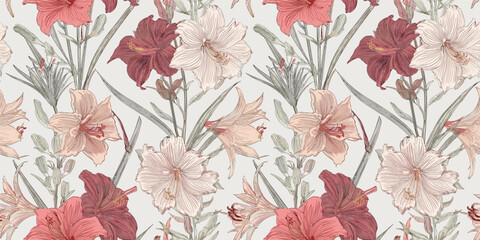 Handmade and crafted patterns blending floral prints, tropical designs, paisley, and intricate lace for textiles and wrapping.