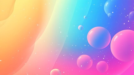 Fototapeta premium Abstract Colorful Bubble Background Design with Pastel Shades and Gradient