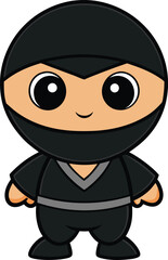 Obraz premium Adorable Ninja Cartoon Character 