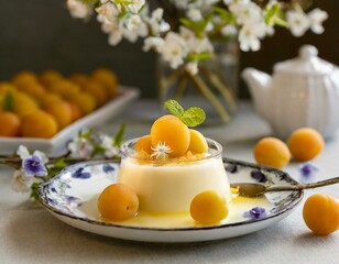 Fototapeta premium Köstliche Dessertcreme