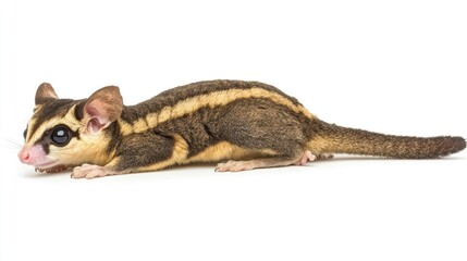 Fototapeta premium A close-up of a sugar glider, showcasing its distinct markings and agile body.