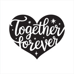 Happy Valentine's Day Silhouette Typography Vector Design with This Text 