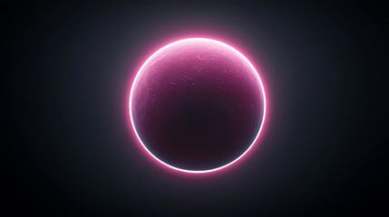 Pink Moon Glow  Galaxy background
