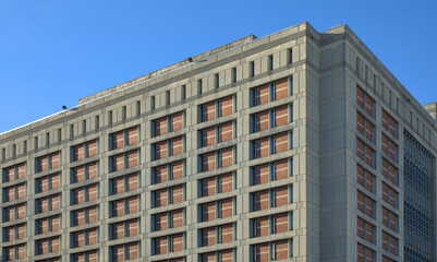 metropolitan detention facility (jail prison building in industry city sunset park brooklyn new york) famous criminals accused of crime awaiting trial federal holding area bricked up red brick windows