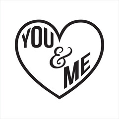Happy Valentine's Day Silhouette Typography Vector Design with This Text 