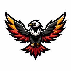 Obraz premium eagle, logo, bird, vector, animal, symbol, freedom, wings, flight, majestic, hawk, powerful, nature, bird of prey, emblematic, strong, avian, soaring, national, predator, wildlife, dynamic, protection