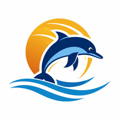 Naklejka premium dolphin, vector, logo, animal, ocean, marine, aquatic, symbol, silhouette, design, wildlife, nature, beach, wave, sea, creature, water, mammal, icon, graphic, blue, swim, tropical, fish, art, branding