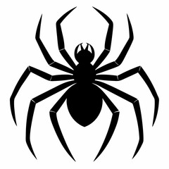 Spider vector silhouette black design white background