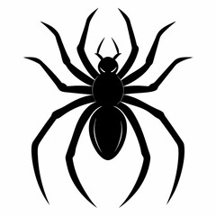 Spider vector silhouette black design white background