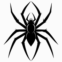 Spider vector silhouette black design white background