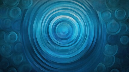 Obraz premium Abstract blue concentric circles background.