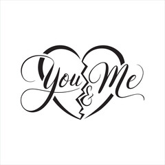 Happy Valentine's Day Silhouette Typography Vector Design with This Text 