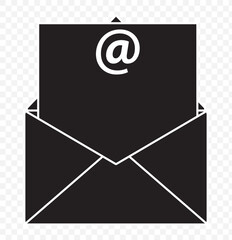 Message envelope line art icon for apps and websites. Mail icons set. email sign and symbol. E-mail icon. Envelope icon. eps 10.