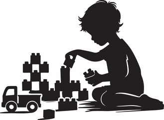 silhouette of a child