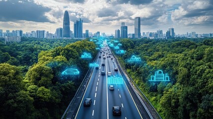 Obraz premium The role of IoT in monitoring and managing environmental factors like air quality. 