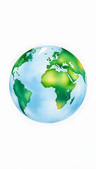 Fototapeta premium watercolor Earth globe clipart. watercolor artwork,isolated on transparent and white background, professional photography
