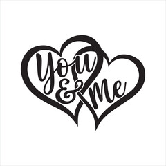 Happy Valentine's Day Silhouette Typography Vector Design with This Text 