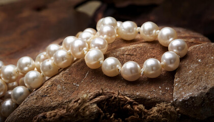 string of pearls remoted on  historical past