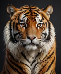 Naklejka premium Bengal tiger's coat with intricate fur pattern, texture, tiger