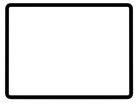 White tablet PC mockup template. Transparent png. Blank screen. Frame only


