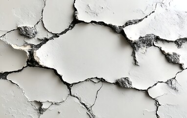 Obraz premium Cracked white paint texture.