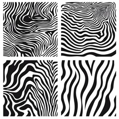 Minimalist Abstract Zebra Stripe Patterns for Graphic Design