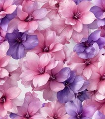 Delicate watercolor petals in shades of pink and purple, watercolor,  flowers