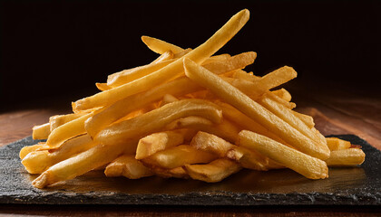 pile of french fries over black history