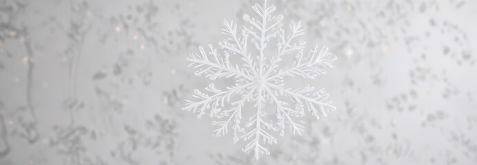 Delicate snowflake pattern surrounding a simple white background,  ,  winter