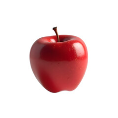 Single Red Apple Against Black Background