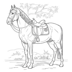 horse coloring page 