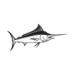 marlin fish silhouette vector graphic illustration.