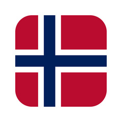 Obraz premium Norway flag rounded square icon