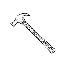 Carpenter's hammer - vector illustration