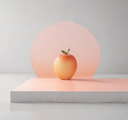 Minimalist layout featuring a peach ombre effect on a clean white surface, peach,  simple