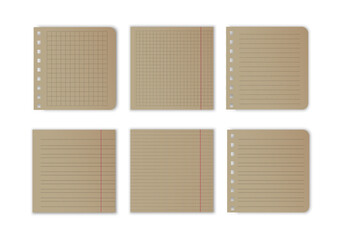 Retro photo frames Vintage paper picture frame Realistic blank photo card frame Vector Format