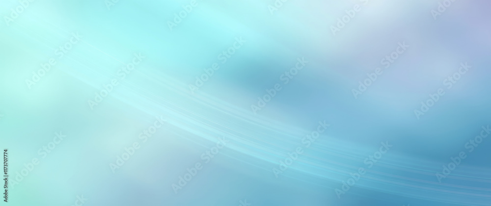 Poster Abstract light blue background with flowing lines creating gentle curves