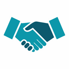 Handshake Silhouette Vector Icon