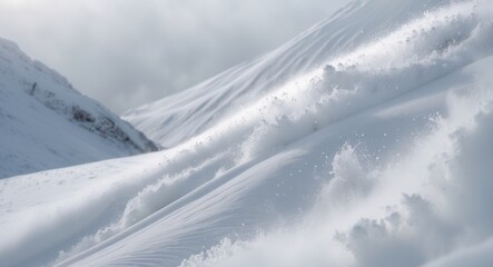 captivating beauty of a snow avalanche showcases constantly changing s