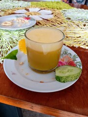 cold drink on the table