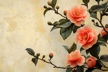  serene camellia garden background