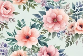 Watercolor Floral Background with Pastel Hues,  colors,  background