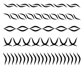 Vector fluid wave graphic linear pattern