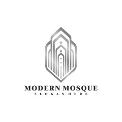 Mosque logo vector illustration. Modern Mosque logo design concept template