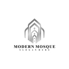 Fototapeta premium Mosque logo vector illustration. Modern Mosque logo design concept template