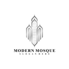Fototapeta premium Mosque logo vector illustration. Modern Mosque logo design concept template