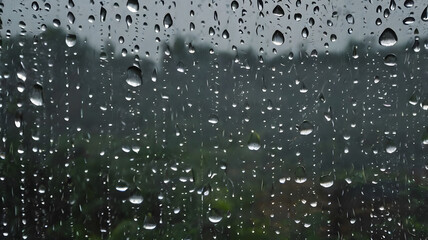rain drops on window, ai generated