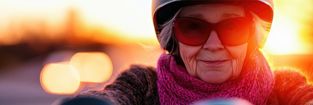 grandma in mobility scooter