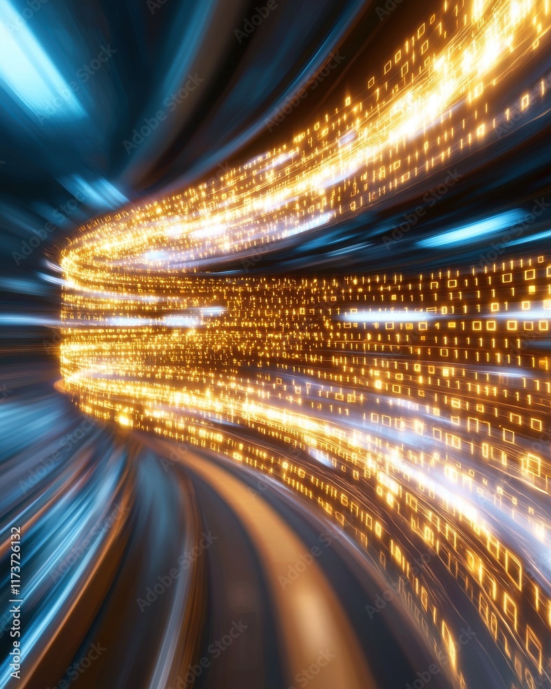 Poster dynamic data streams in a vibrant digital abstract background technology environment graphic content