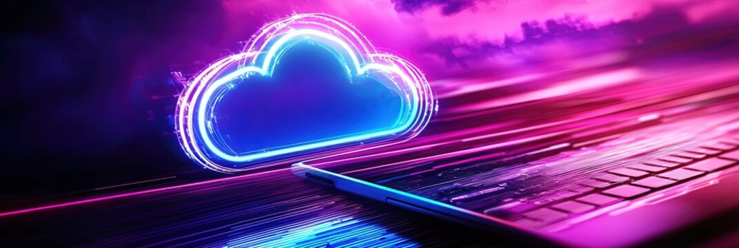 cloud server and enterprise cloud computing concept for a connected online internet, blockchain, and artificial intelligence processing remotely via apps and devices